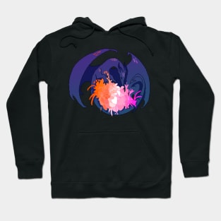 Lesbian Pride Flag Flower Dragon Hoodie